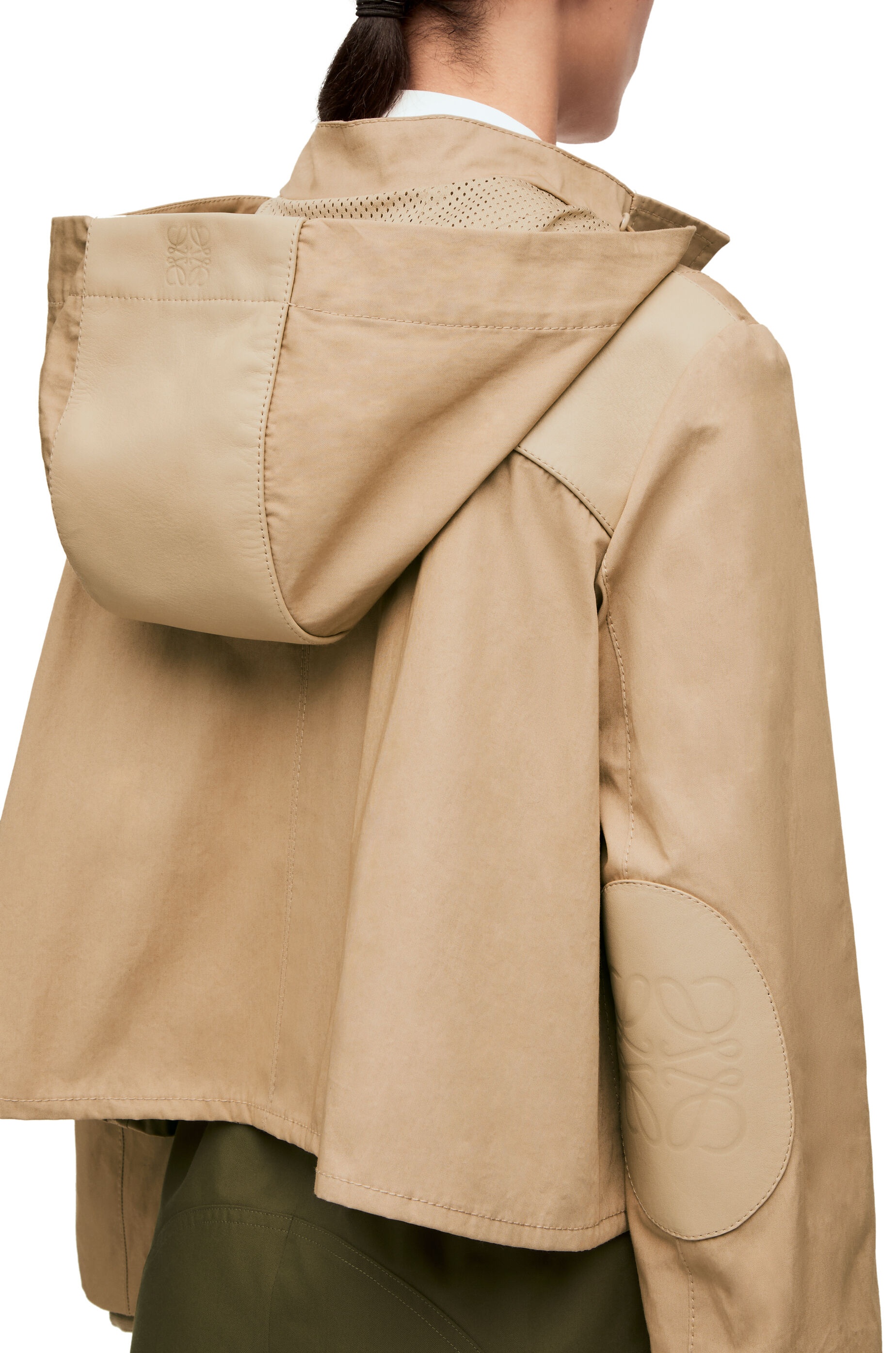 Short hooded parka in technical cotton gabardine - 5