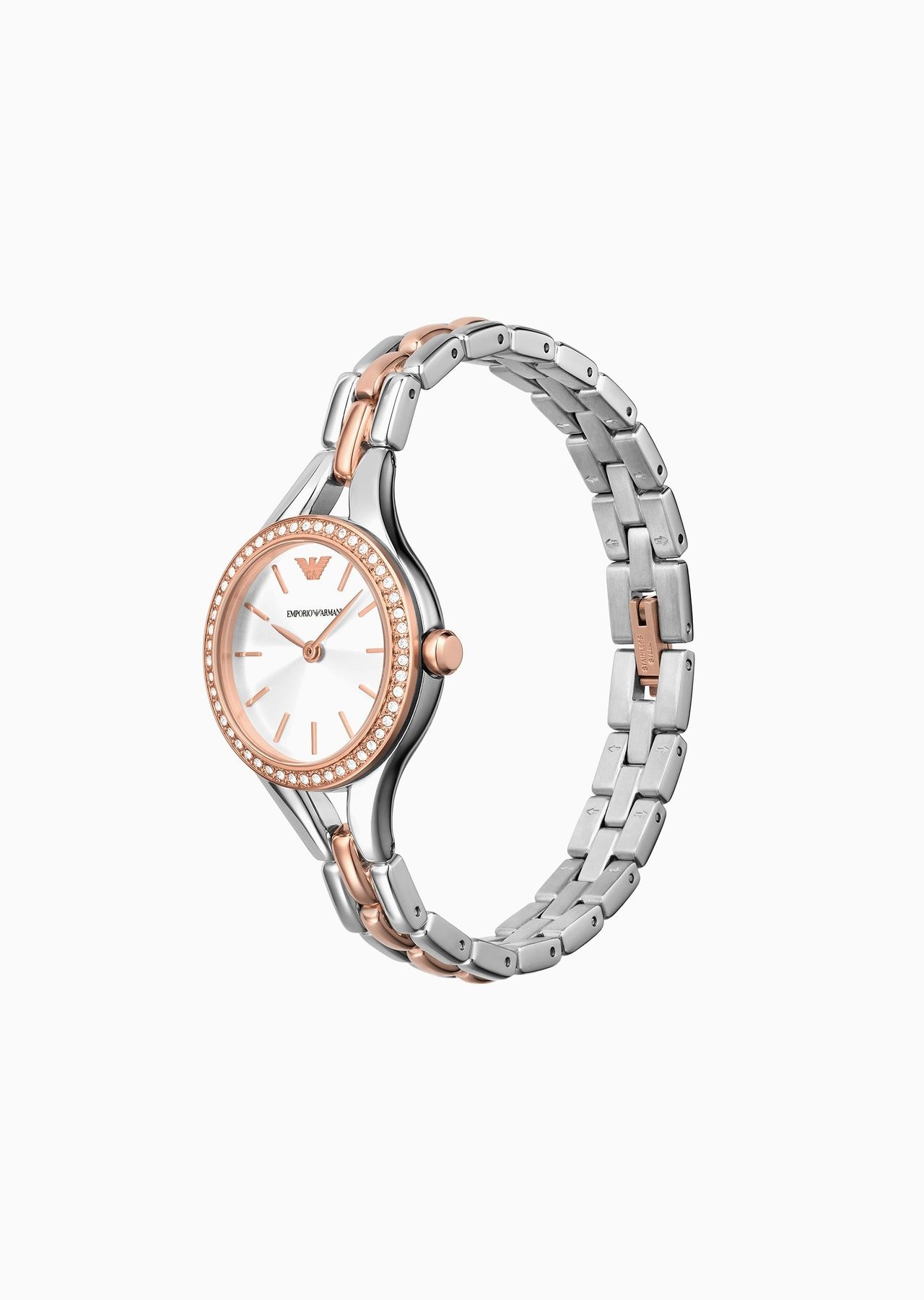 Two-Hand Two-Tone Stainless Steel Watch - 2