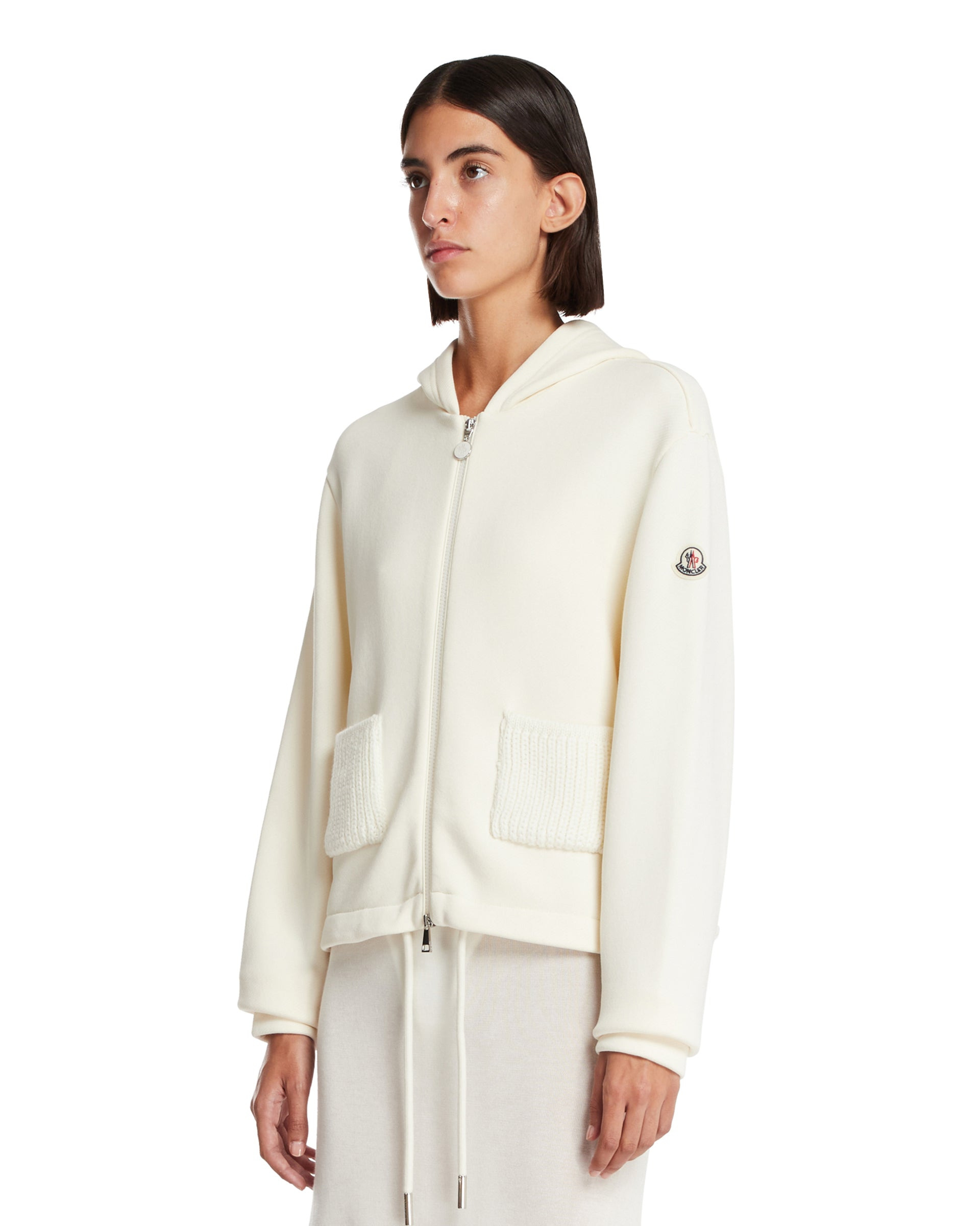White Zip Hoodie - 4