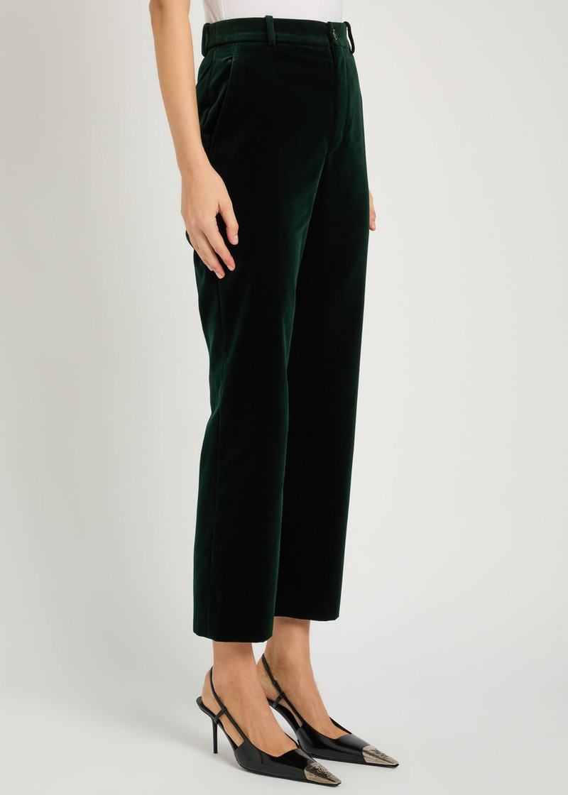 SAINT LAURENT Saint Laurent Straight-leg Velvet Trousers outlook