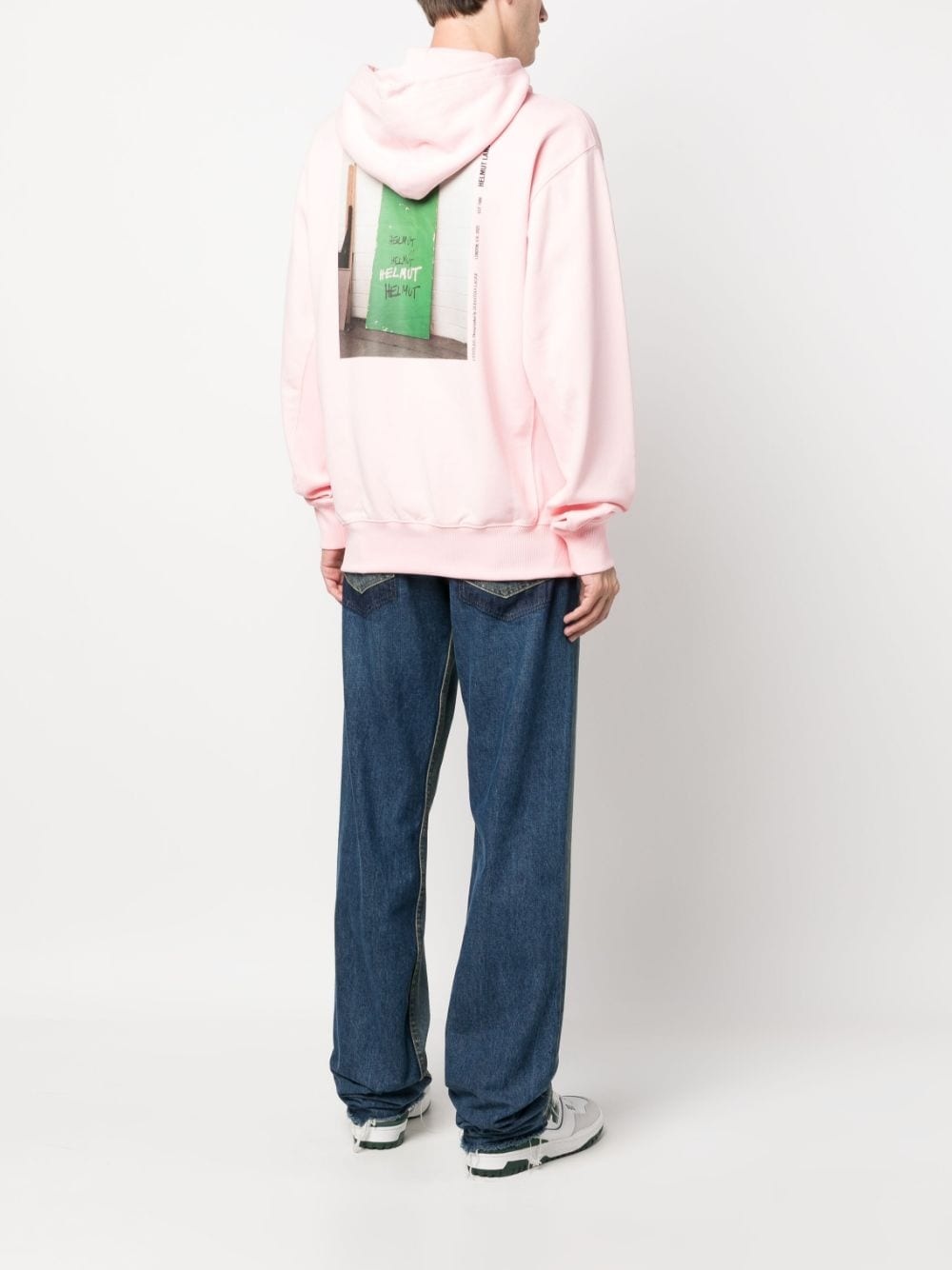 logo-print cotton hoodie - 2