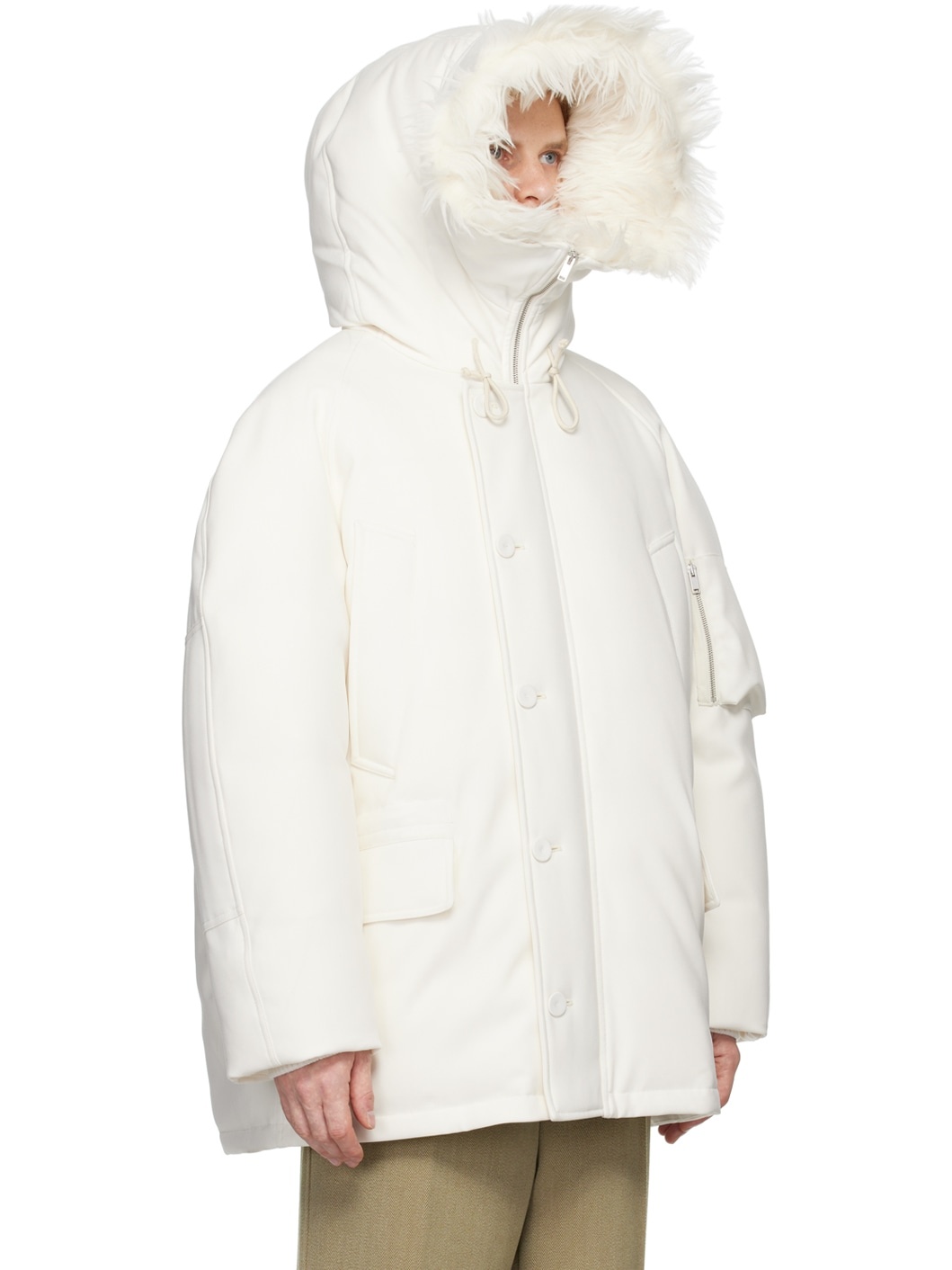 Off-White Water-Repellent Down Jacket - 4