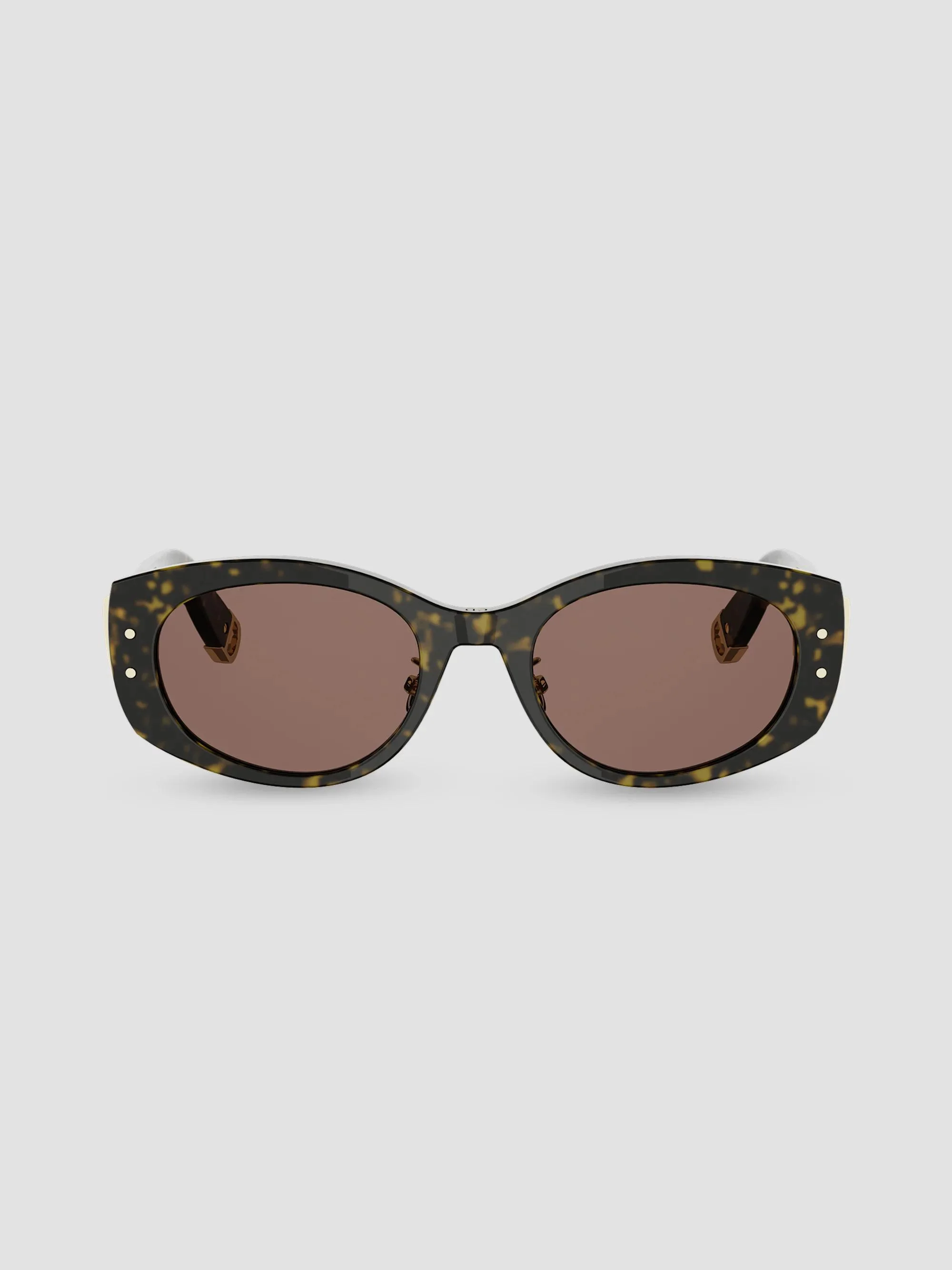 Women's New Dior B1U 52MM Oval Sunglasses - Dark Brown - 1