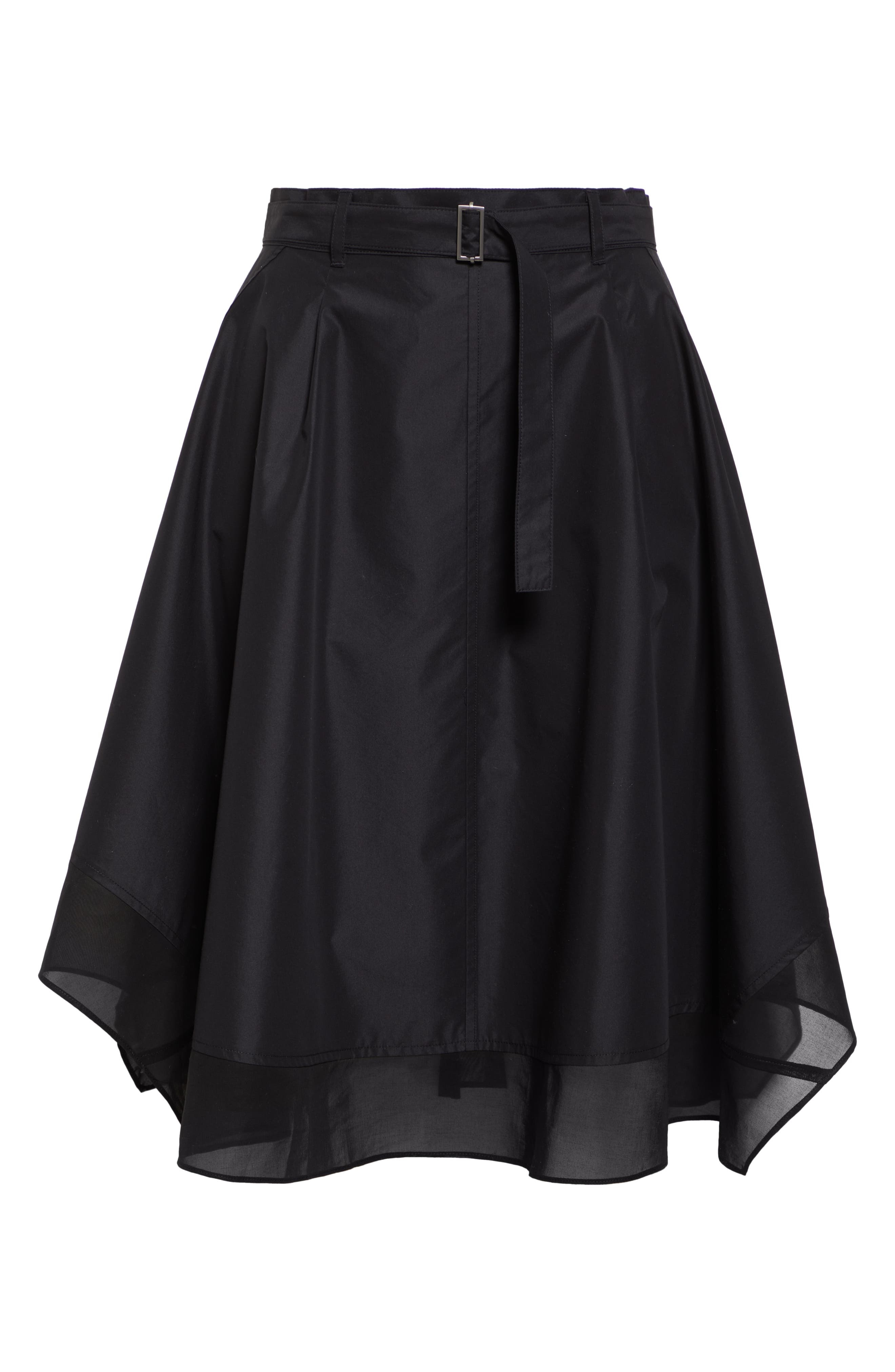 3.1 Phillip Lim Belted A-Line Chiffon Skirt in Black at Nordstrom - 6