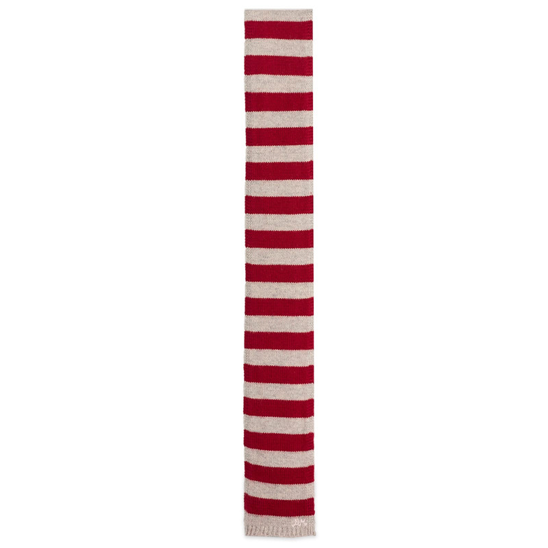 Damson Madder Stripe Skinny Scarf 1
