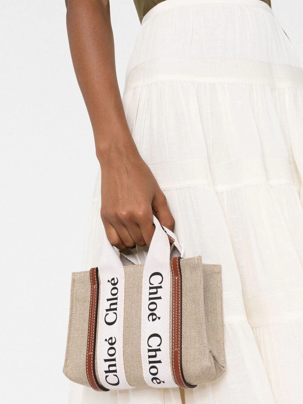 Woody linen tote bag - 3