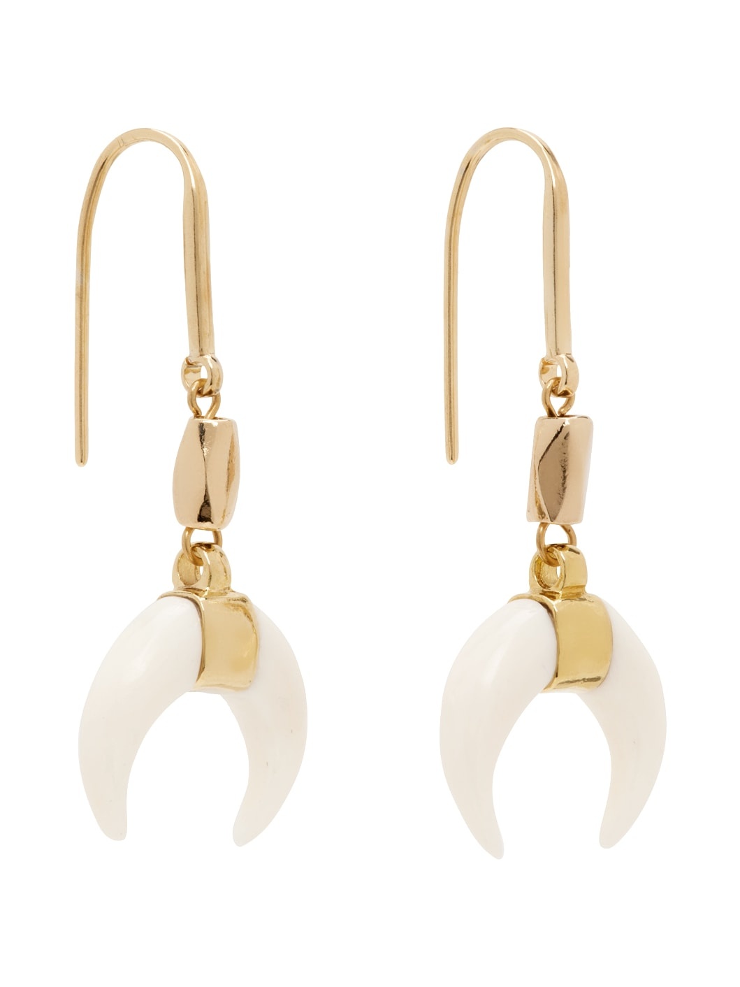 Gold & White Aimable Earrings - 2