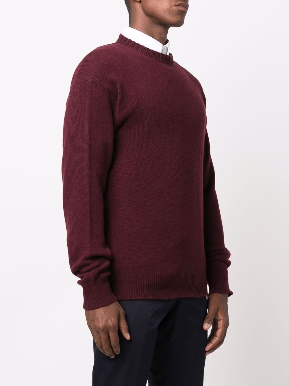 wool-cashmere round neck jumper - 3