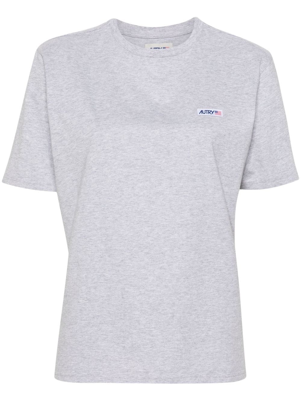 logo-patch cotton T-shirt - 1