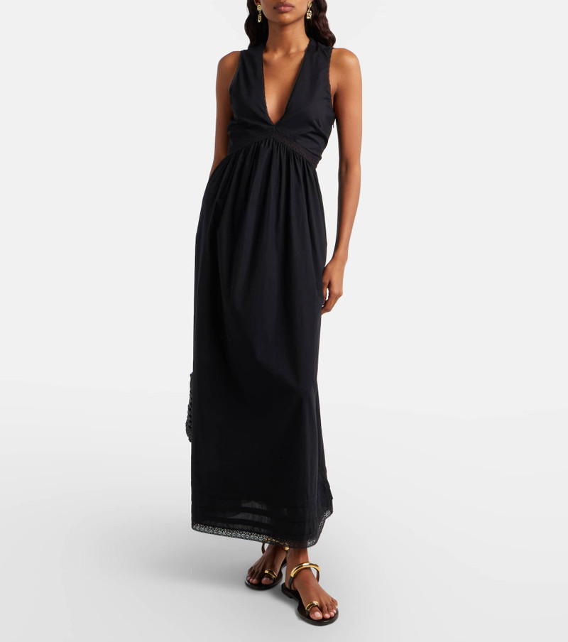 FAITHFULL Fiora lace-trimmed cotton maxi dress outlook