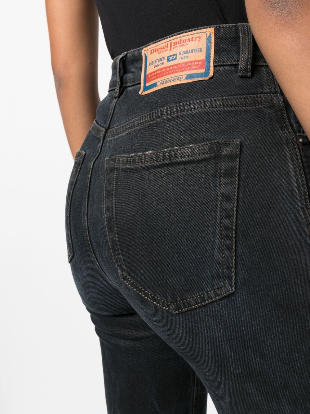 logo-patch cotton jeans - 5