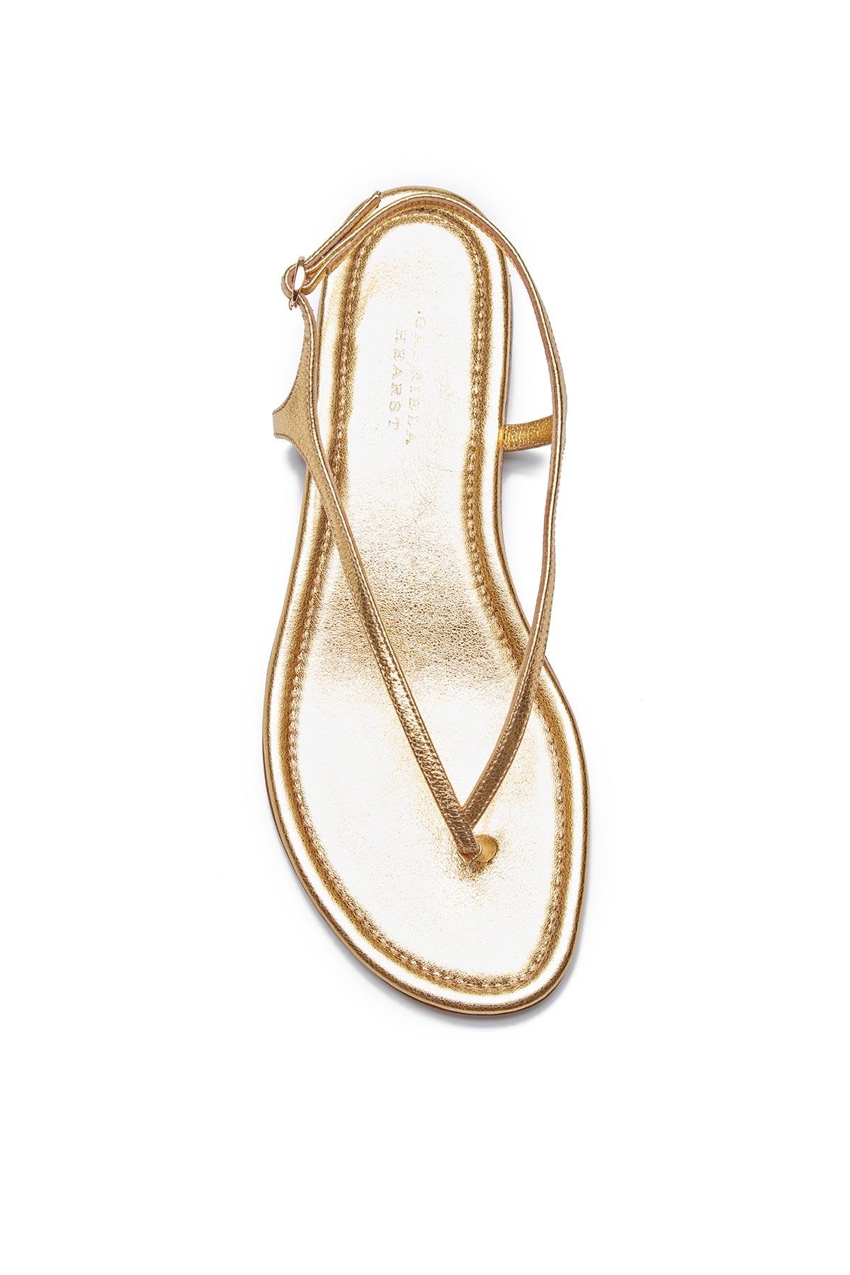 Gia Sandal in Gold Metallic Nappa Leather - 2