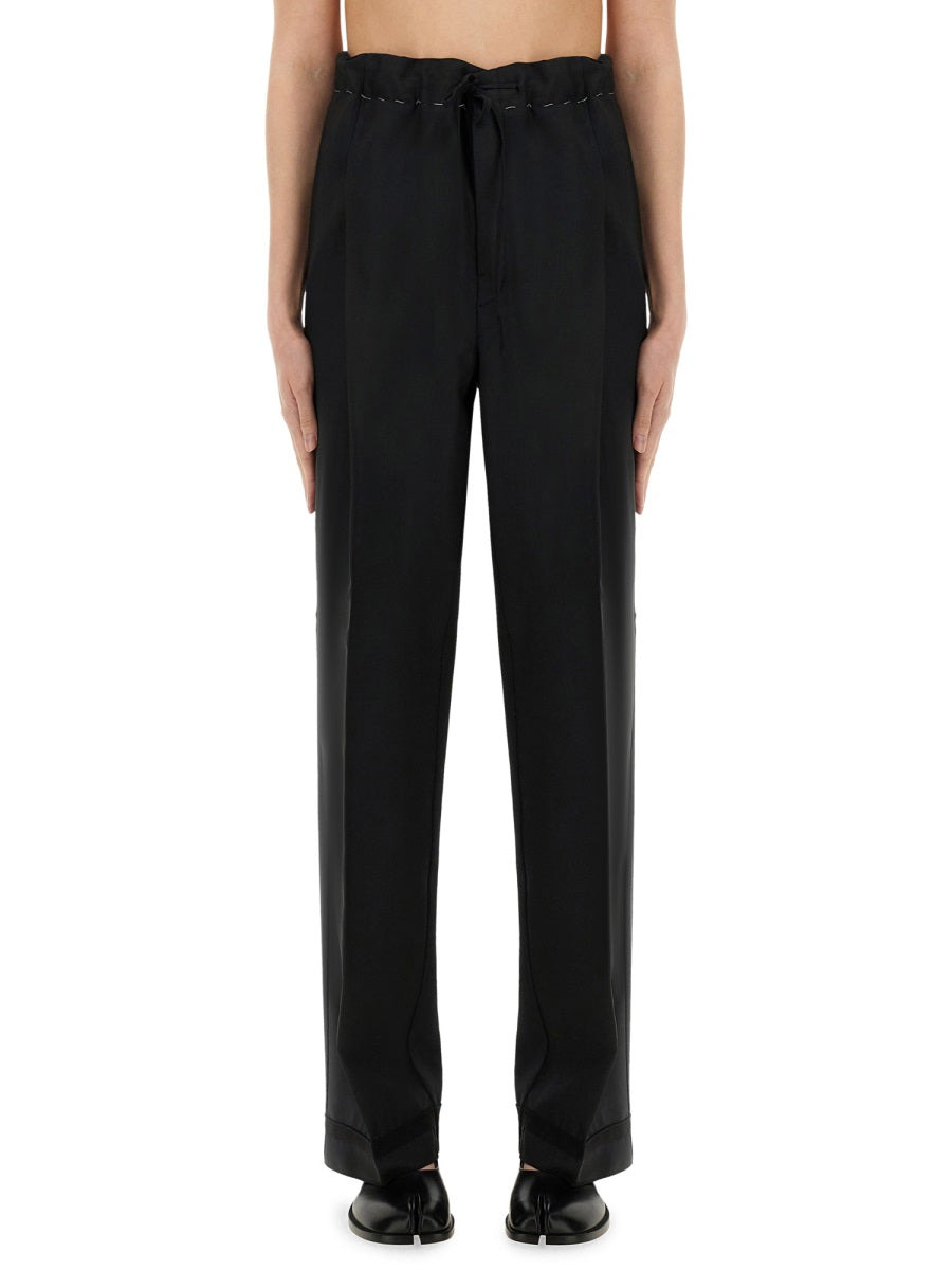 Maison Margiela Women Wool And Mohair Pants - 2
