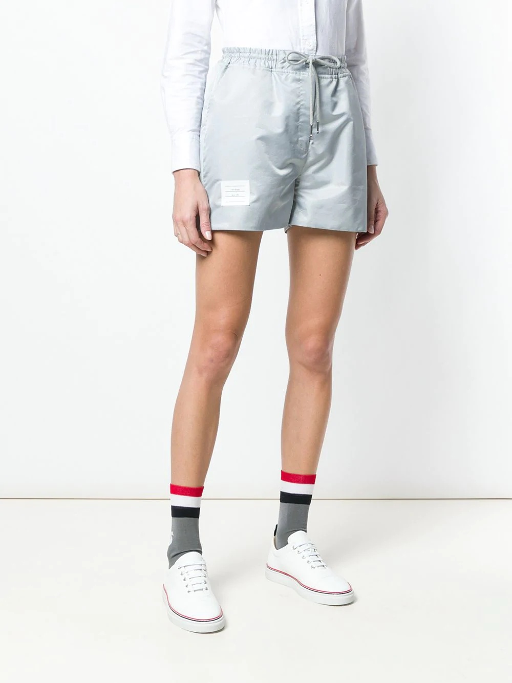 logo-patch track shorts - 3