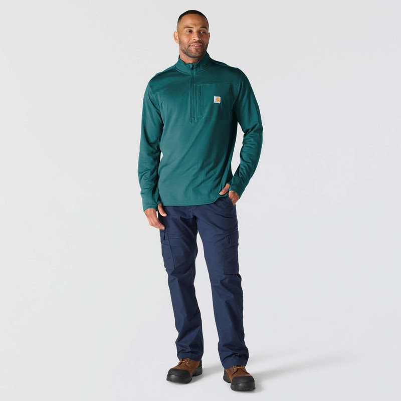 Carhartt Force® Relaxed Fit Mock Neck Half-Zip Fleece-Lined Shirt 4