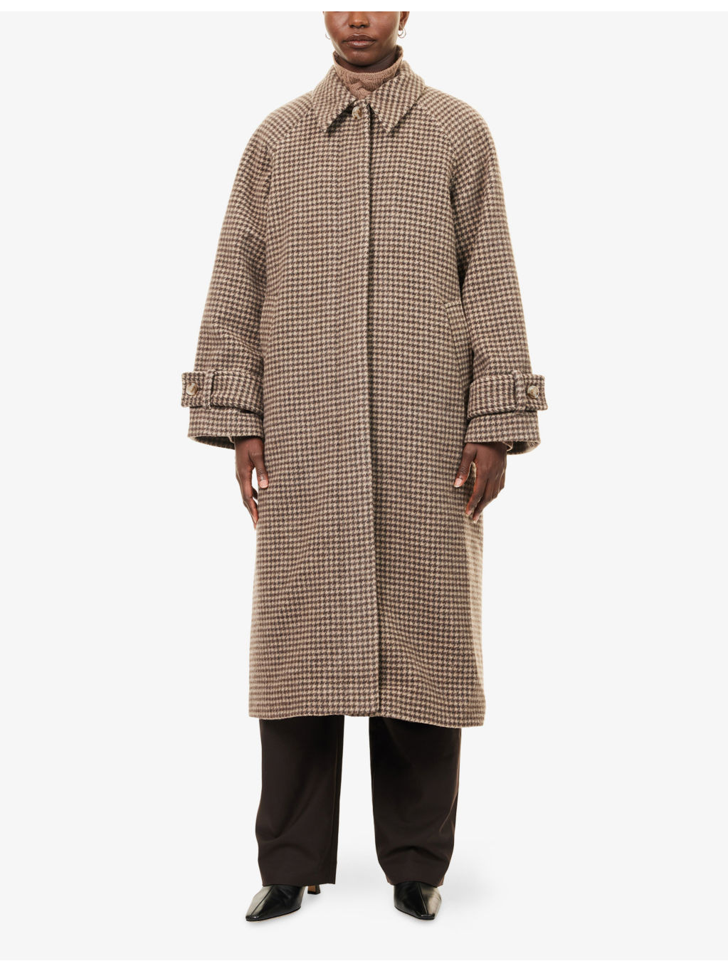 Alma Check-Pattern Wool-Blend Coat - 3