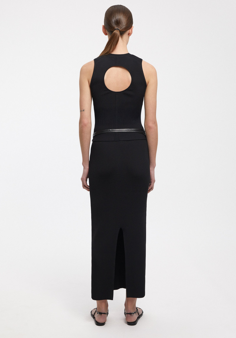MARA Rib-knit maxi skirt 4