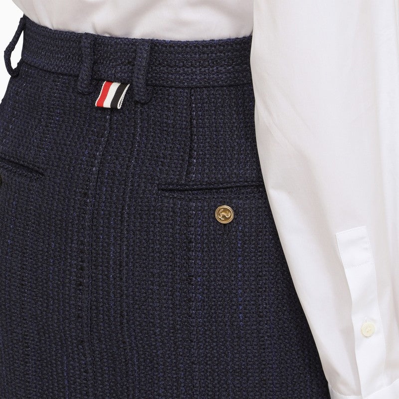 Thom Browne Navy Blue Cotton-Blend Skirt Women - 5