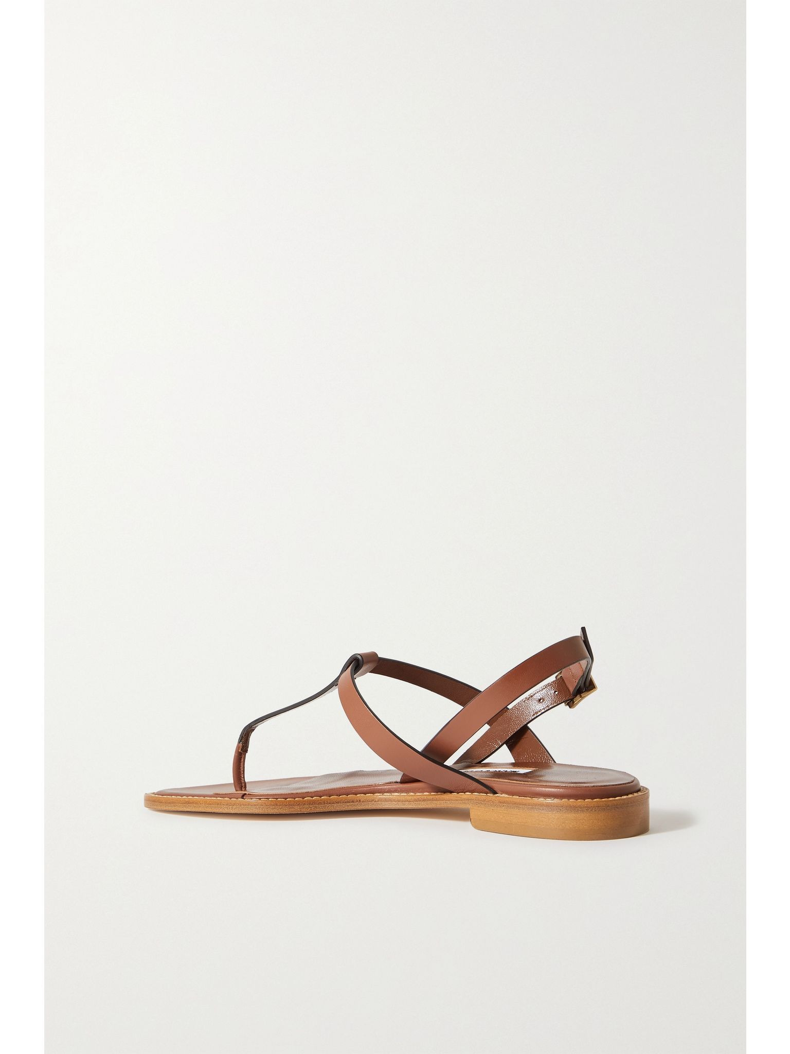 Hata leather slingback sandals Tan - 3