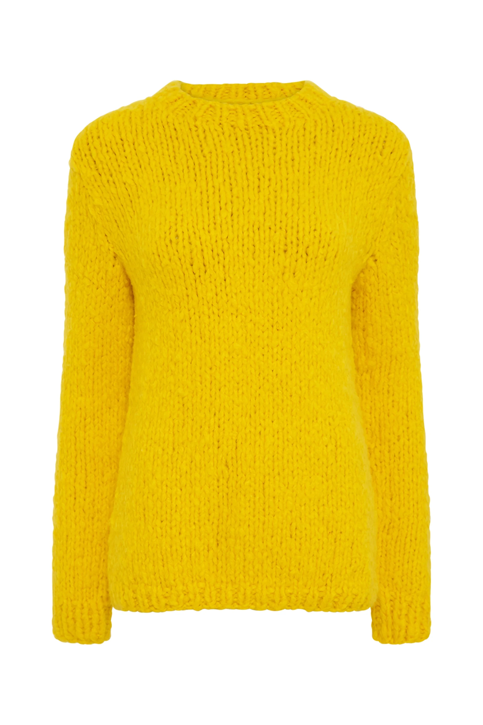 Lawrence Knit Sweater in Cadmium Yellow Welfat Cashmere - 1