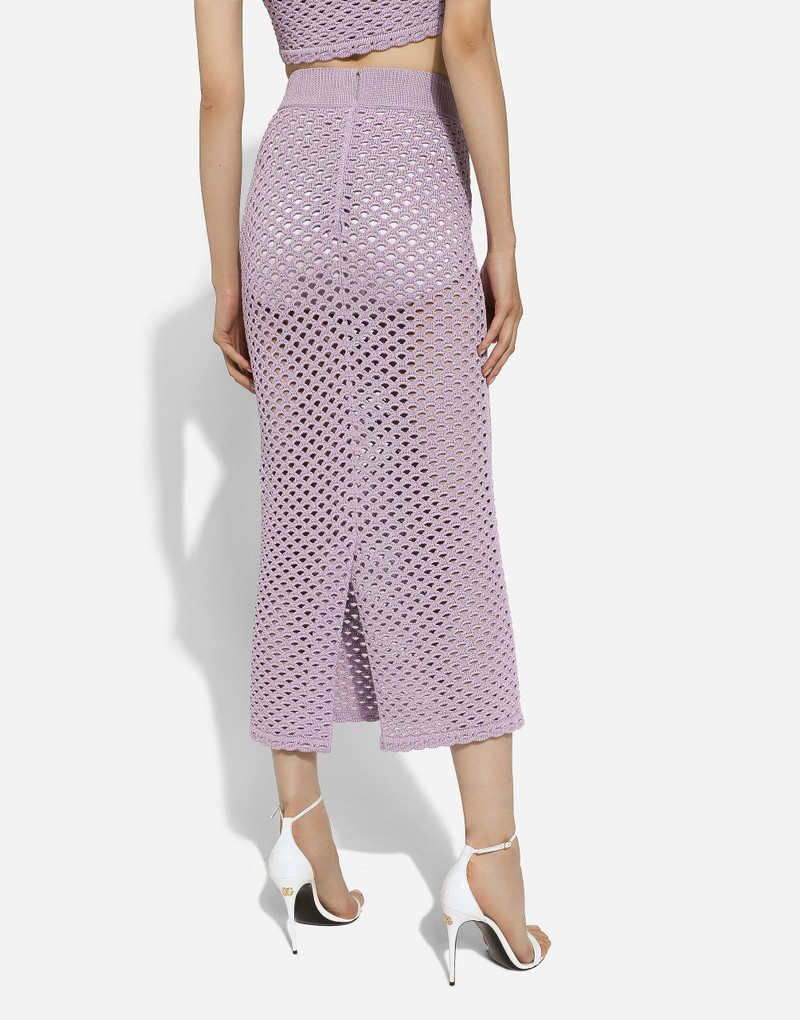 Long crochet pencil skirt 4