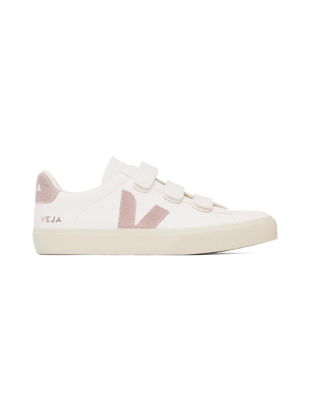 White & Pink Recife ChromeFree Leather Sneakers - 1