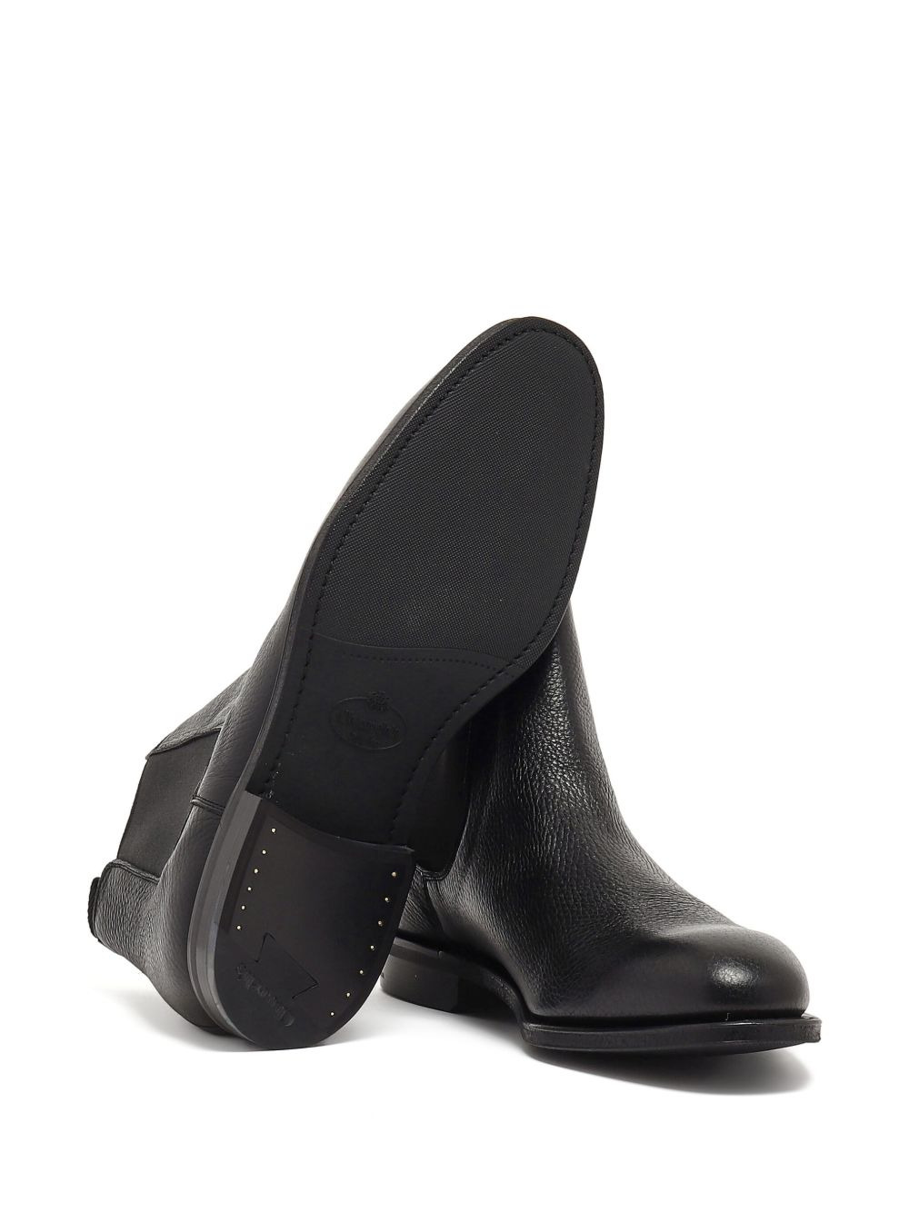 Amberly pebbled-leather Chelsea boots - 3