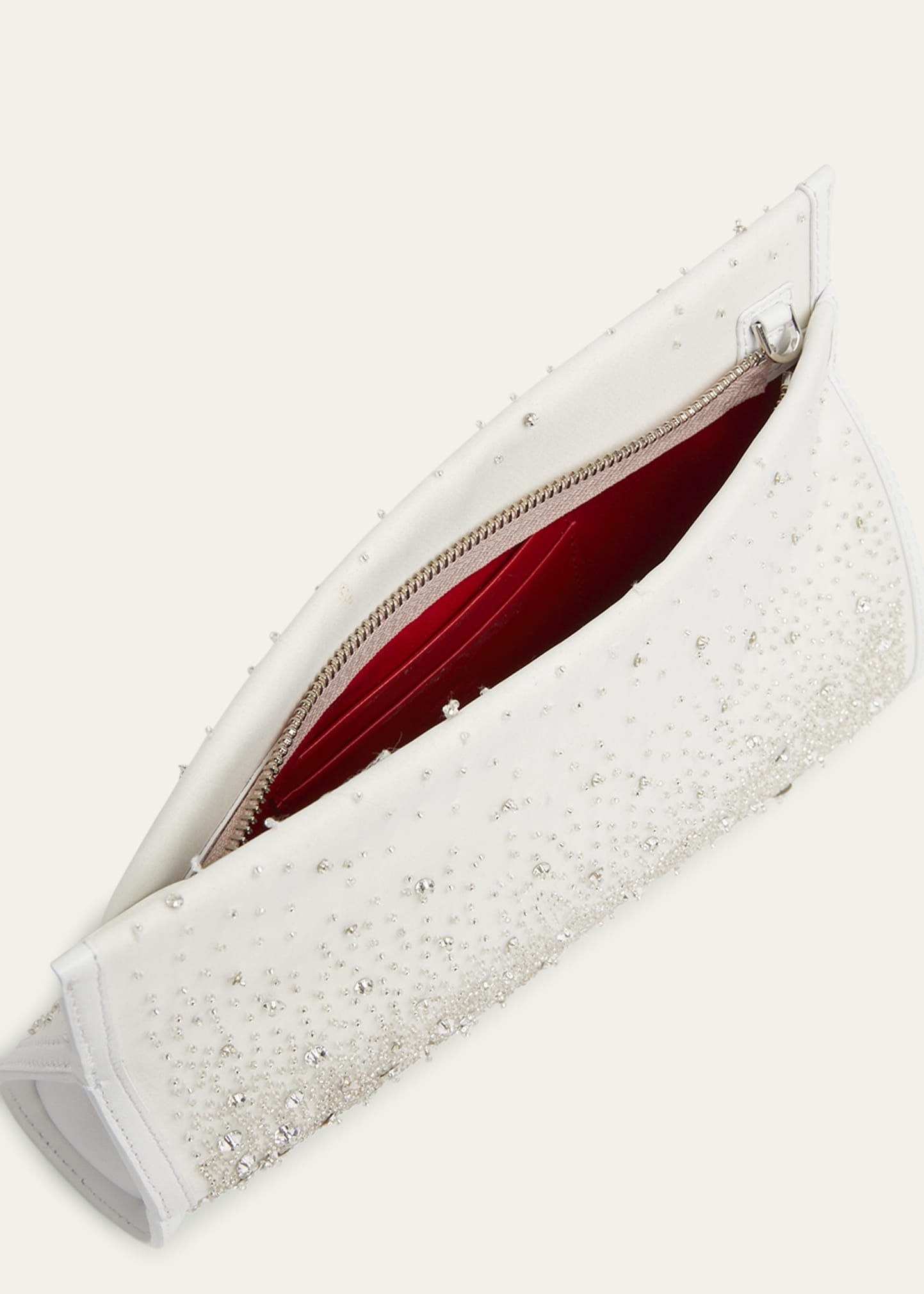 Loubitwist Small Embellished Satin Clutch Bag - 3