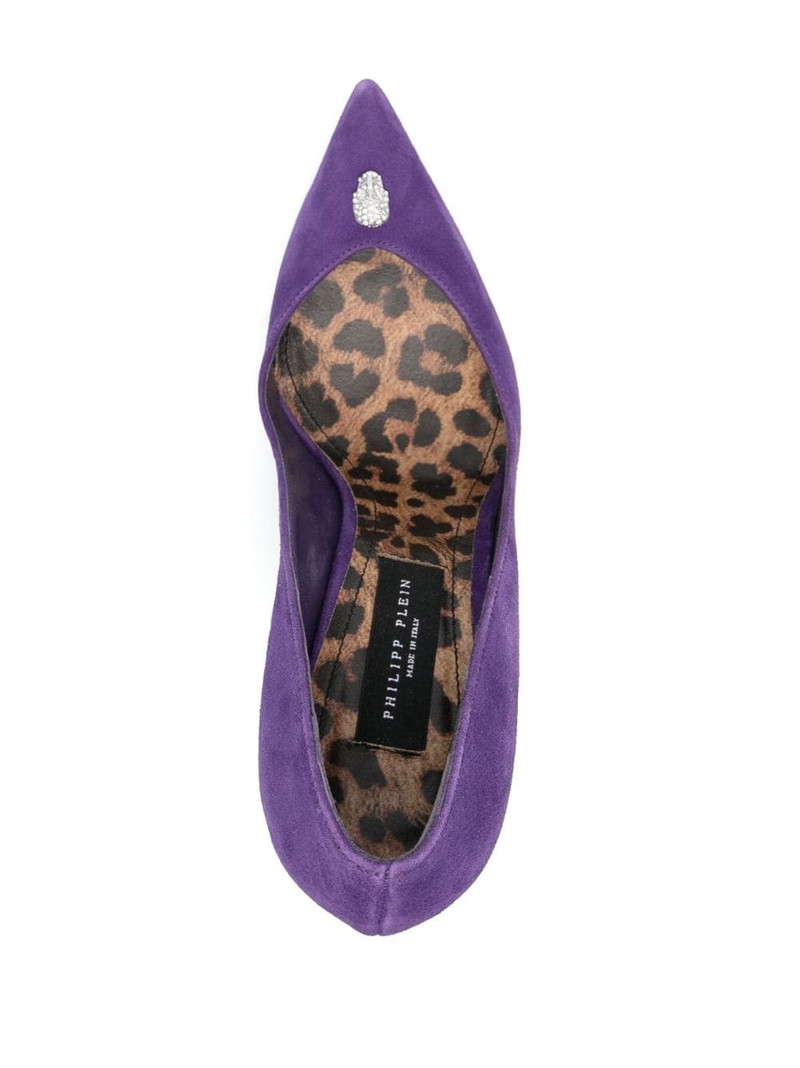 95mm Decollete suede heeled pumps 4