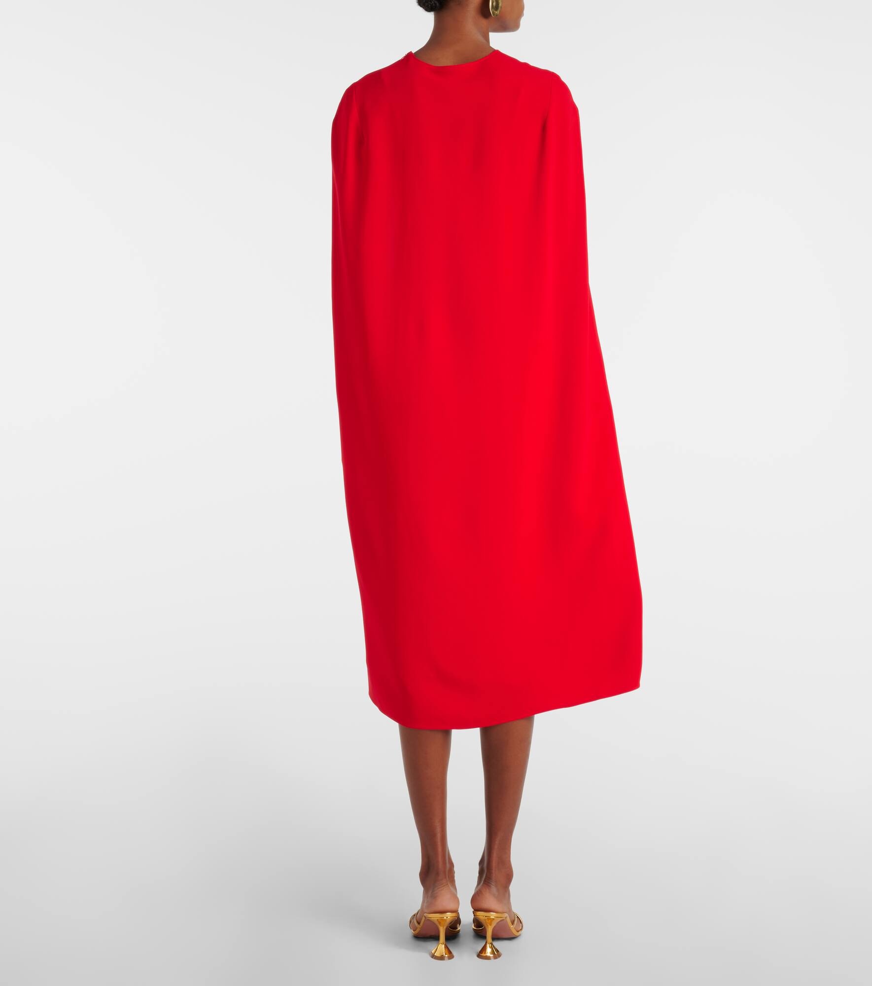 Caped midi dress - 3