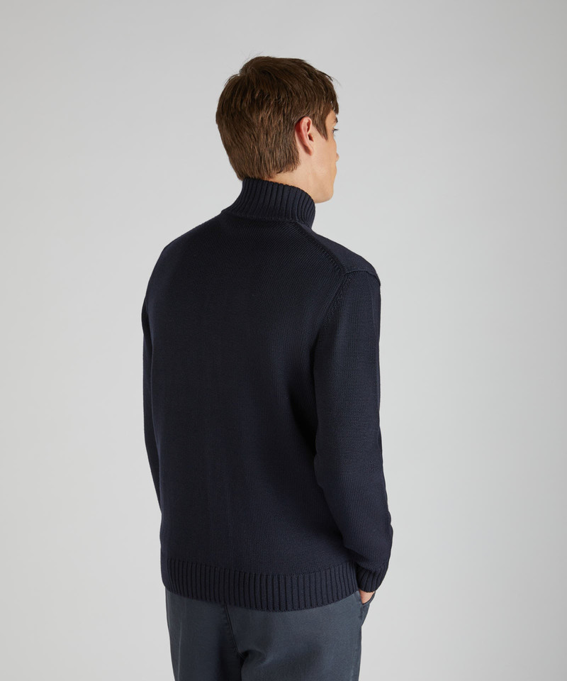 Slim-fit merino wool Bomber cardigan 3