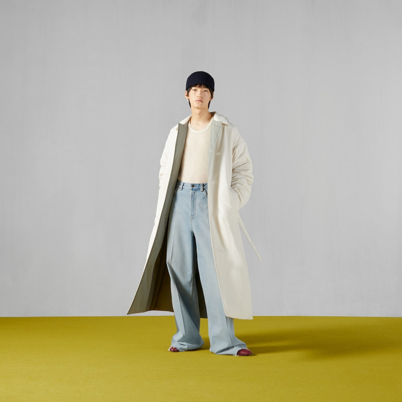 GUCCI Matte nylon coat with embroidery outlook