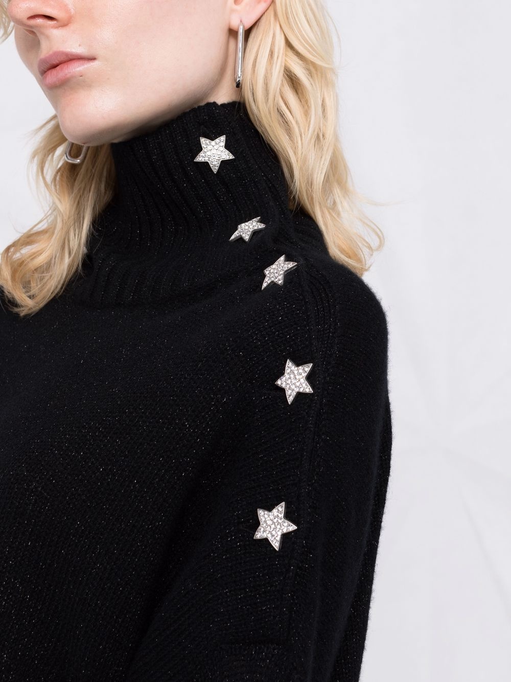 Alma star-charm high-neck jumper - 3