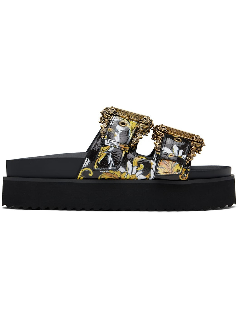 Black Outline Barocco Arizona Sandals - 1