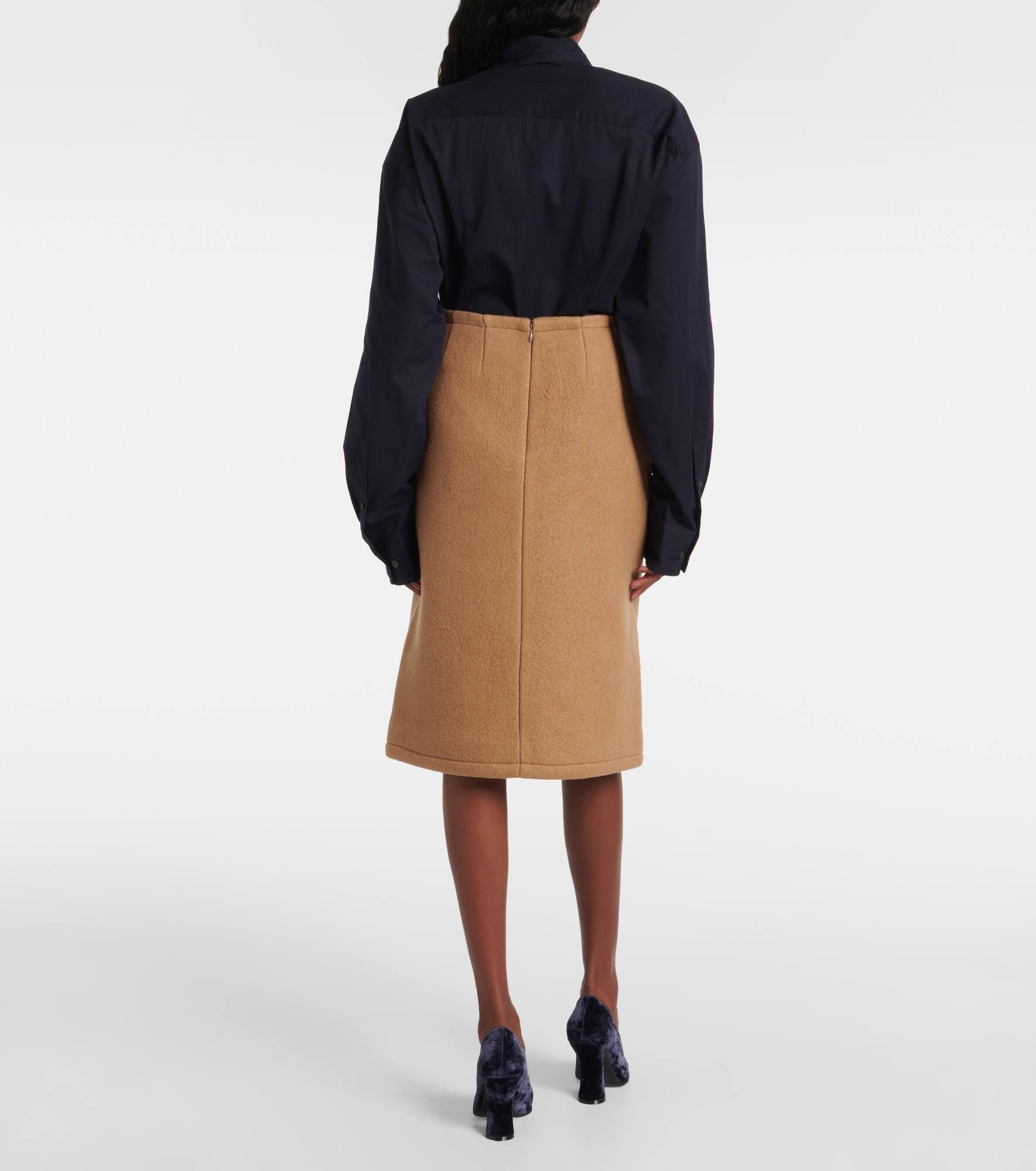 Wool midi skirt - 3