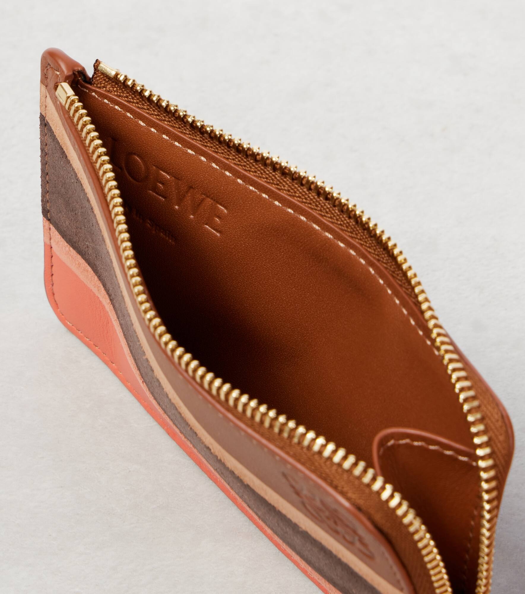 Anagram printed leather card case - 2