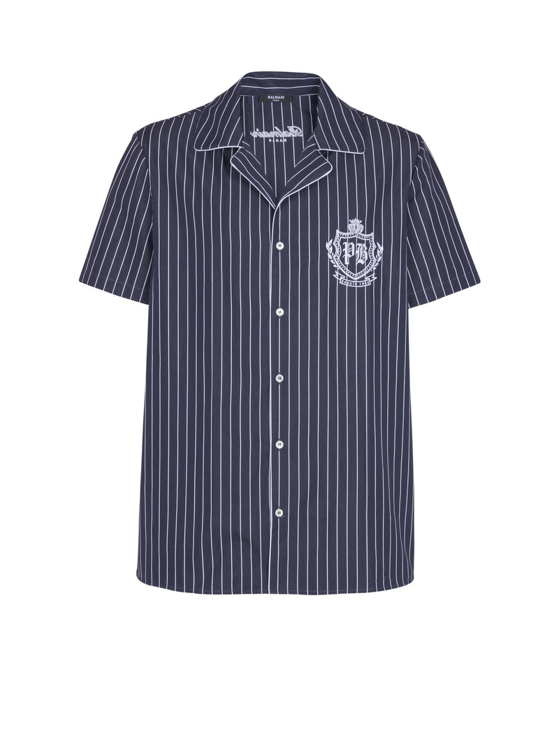 Striped poplin pyjama shirt 1
