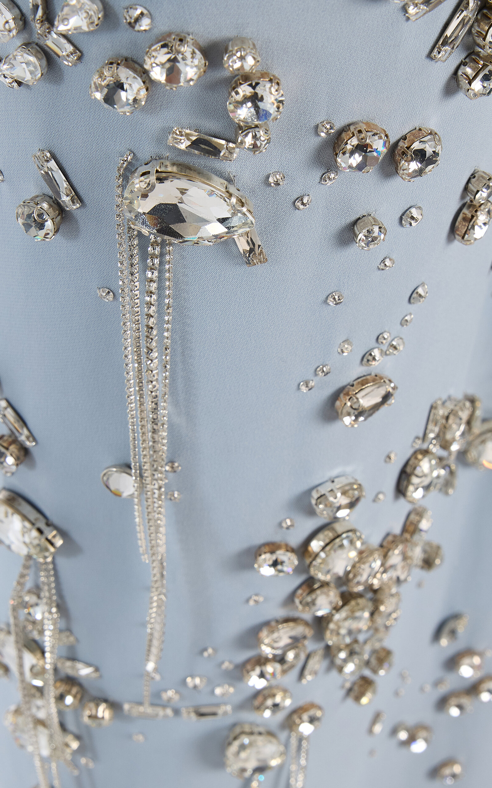 Crystal-Embellished Crepe Gown blue - 6