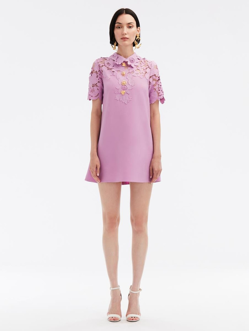 MIXED BOTANICAL GUIPURE SHIFT DRESS 1