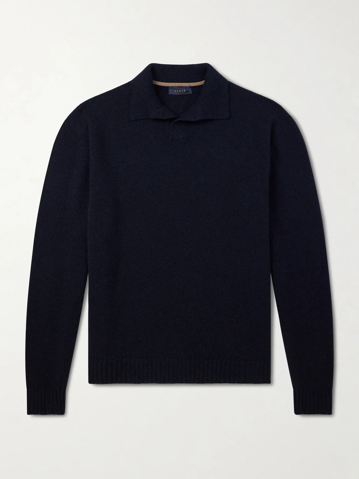 Cashmere Wool-Blend Polo Sweater - 1