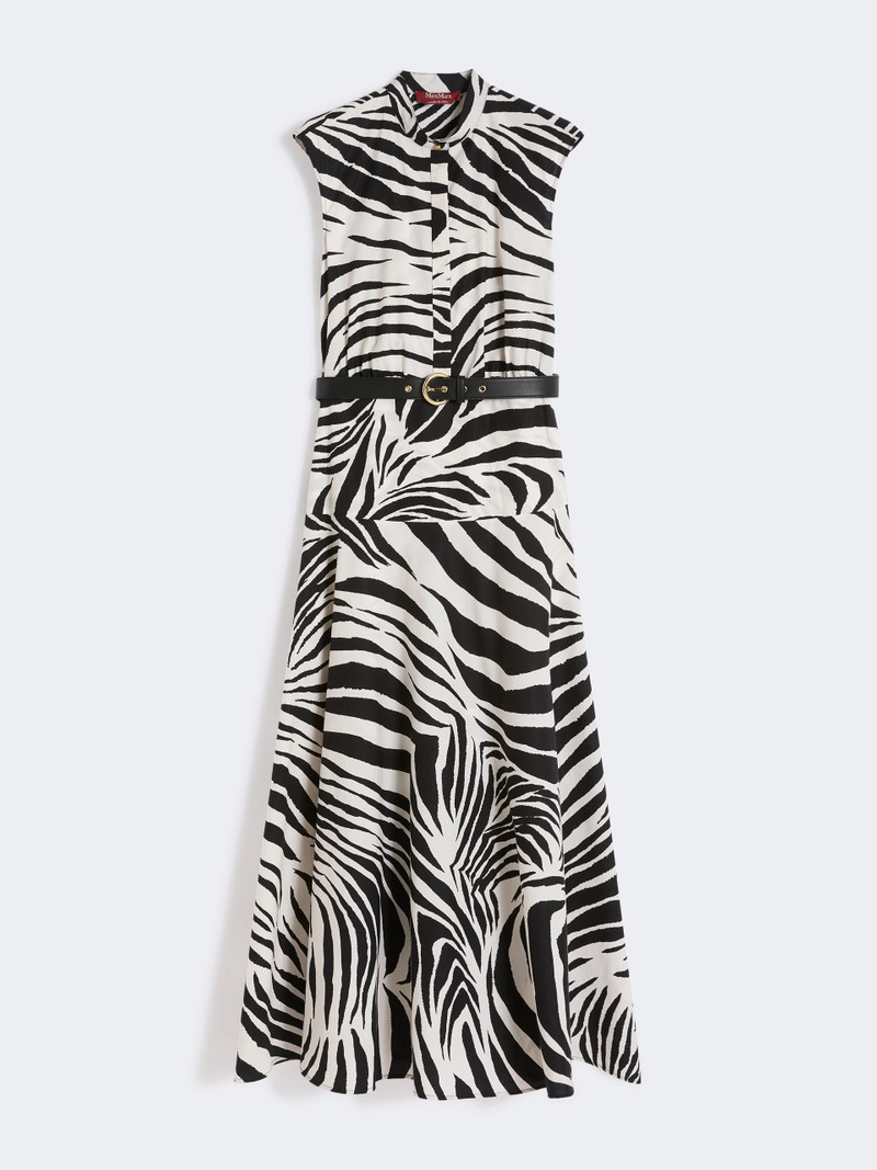 WEST Printed poplin shirt dress - BLACK 1