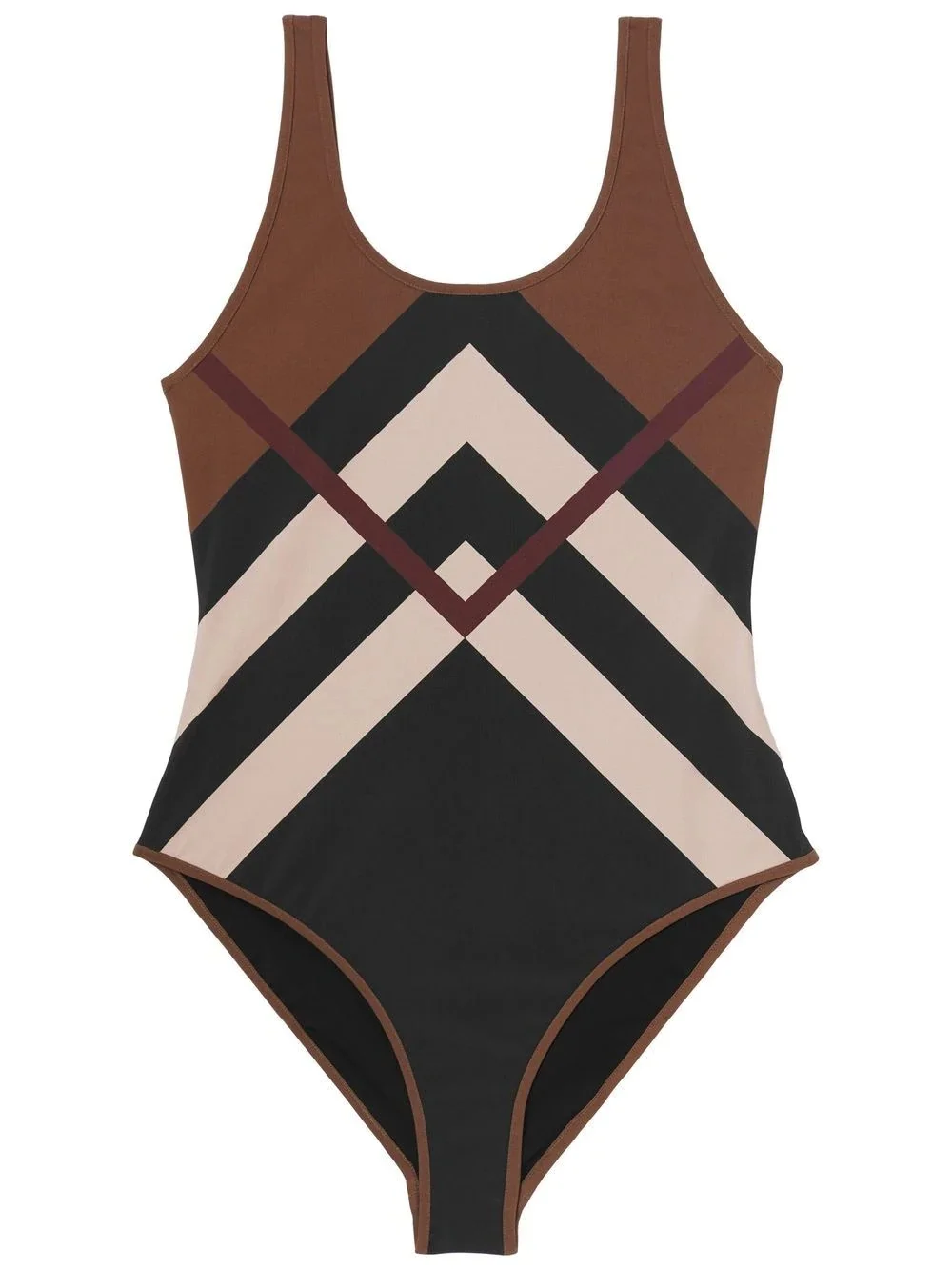Chevron Check-print swimsuit - 1