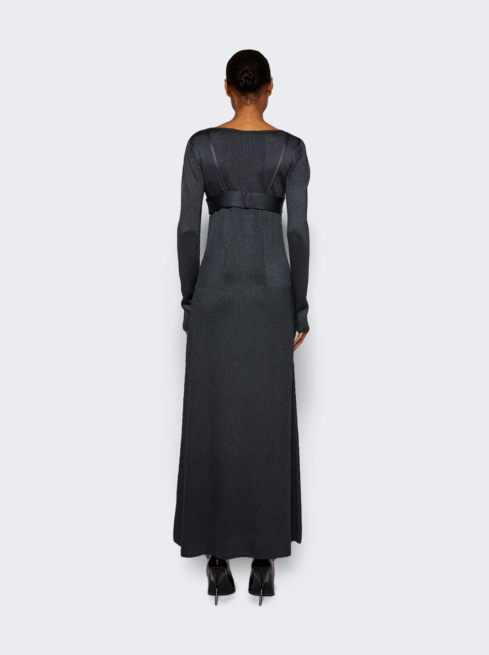 Nalani Dress In Lacqured Viscose Slate - 5
