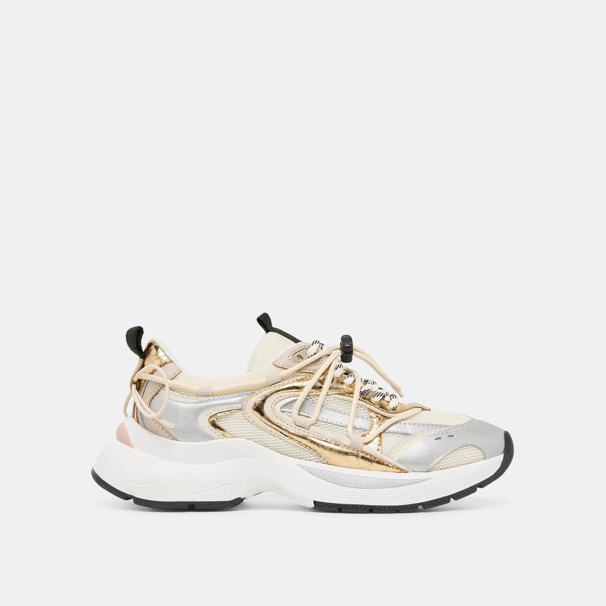 SELMAR SNEAKERS SILVER GOLD LEATHER - 1