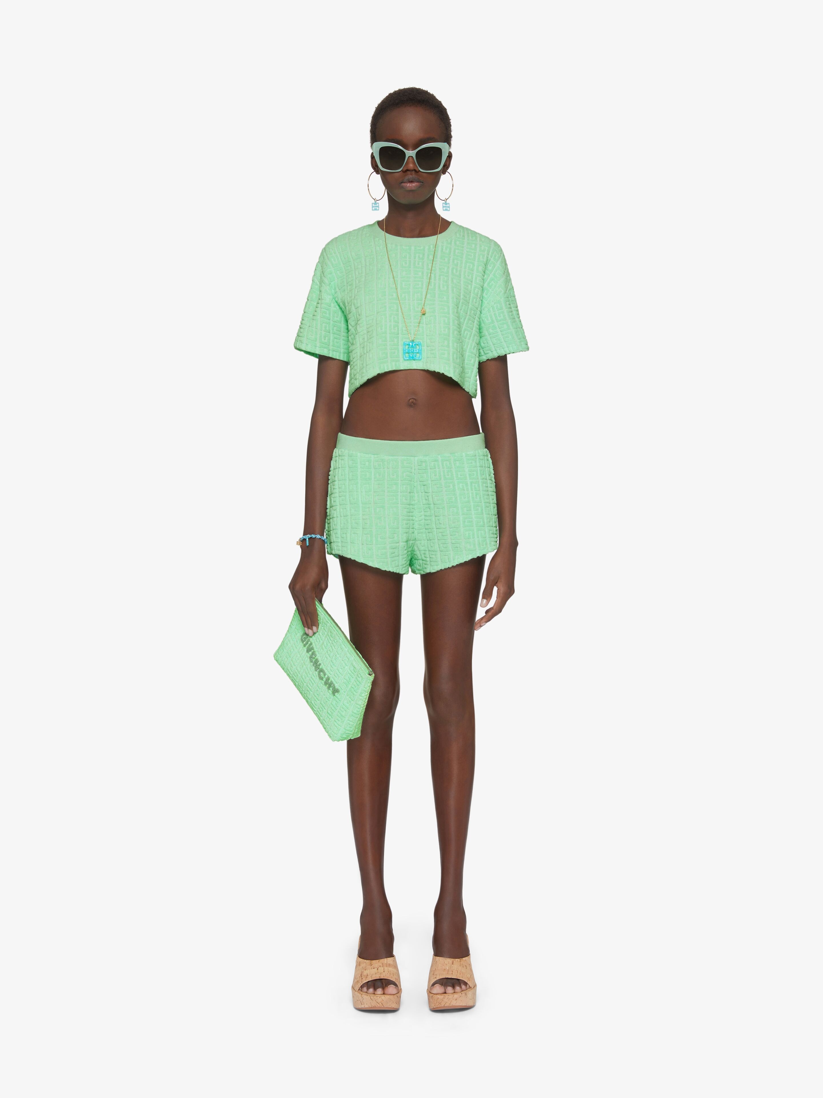 CROPPED T-SHIRT IN 4G COTTON TOWELLING - 2