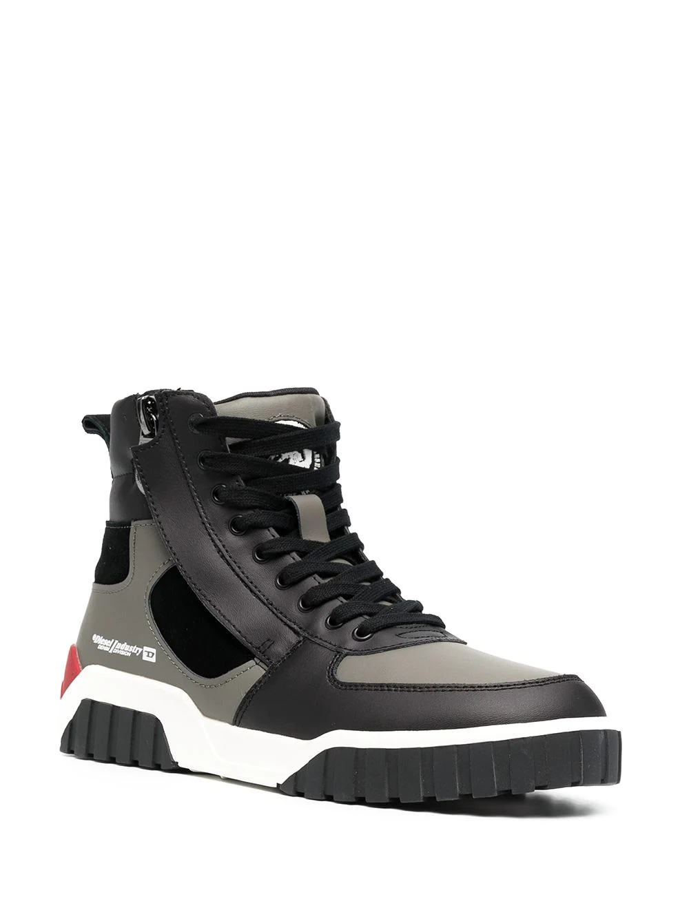 panelled high-top sneakers - 2