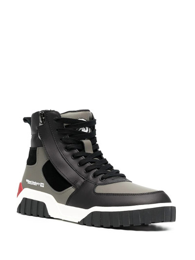 Diesel panelled high-top sneakers outlook