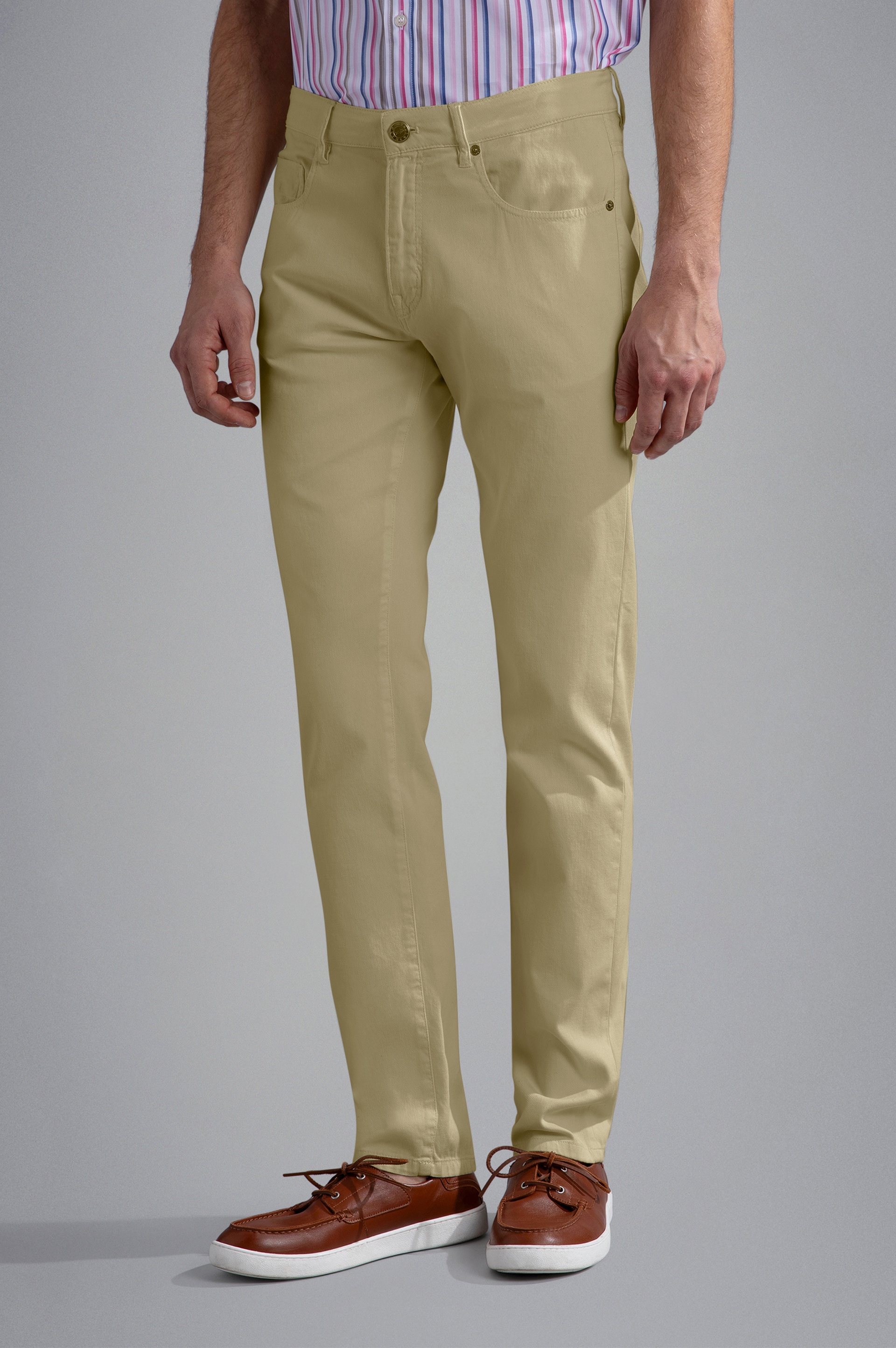 STRETCH COTTON 5 POCKETS TROUSERS - 6