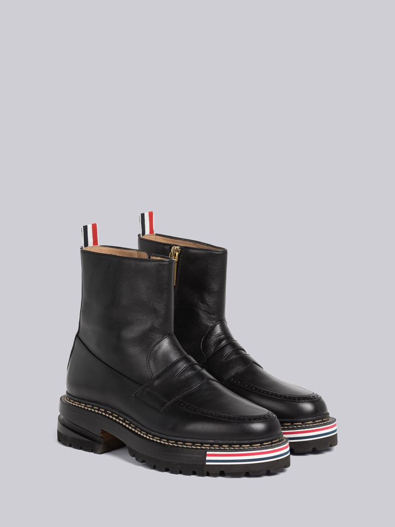 Vitello Calf Penny Loafer Ankle Boot 3