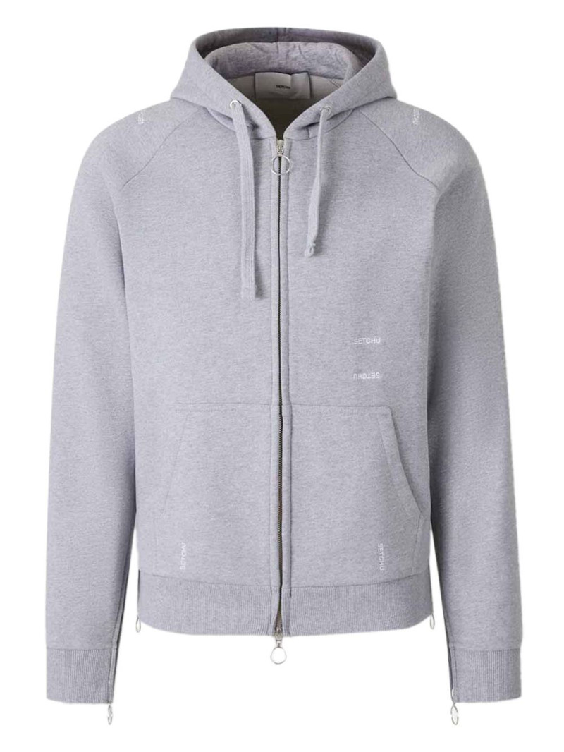 embroidered-logo hoodie 1
